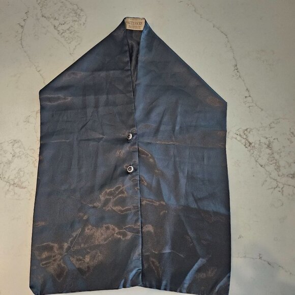 Accessory Institute Vintage Vest Like Scarf Shawl Button Wrap 52" x 9" - Picture 2 of 9